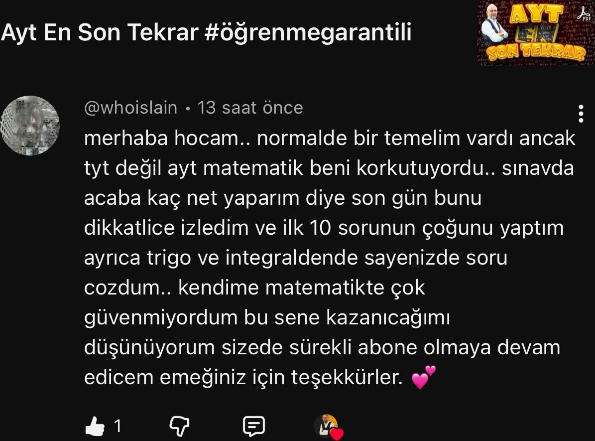 Öğrenci yorumu 13